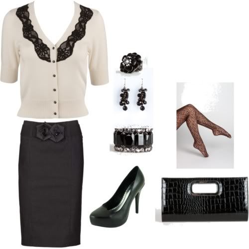 black and white outfit