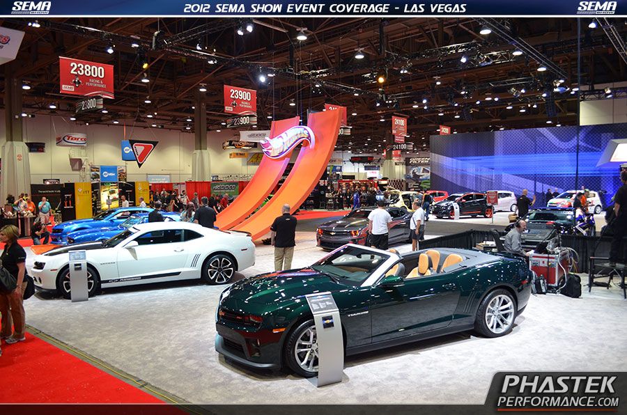 2012 SEMA Custom Car Show GM ZL1 Convertible Concept Camaro Pictures Las Vegas Custom Camaros New Products Phastek Pictures