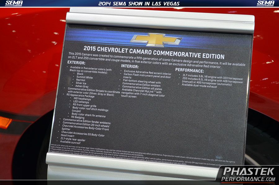 2015 Camaro Commemorative Edition at SEMA 2014