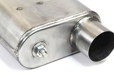 BBK VariTune Adjustable Performance Muffler 2-1//2 Offset//Offset Stainless Steel