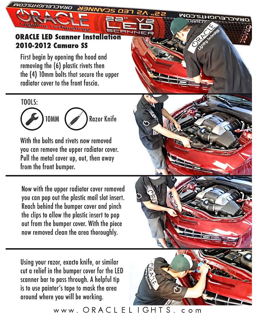 LED Scanner Bar Installation for Camaro SS