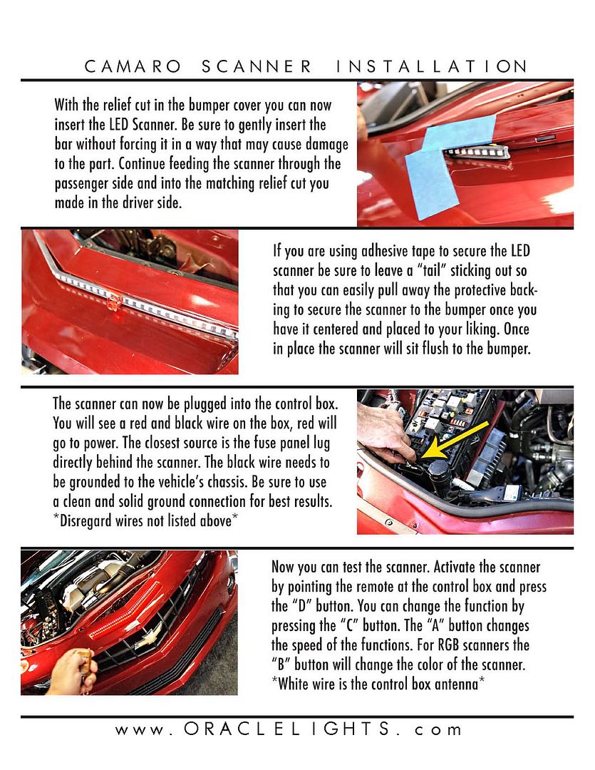 LED Scanner Bar Installation for Camaro SS