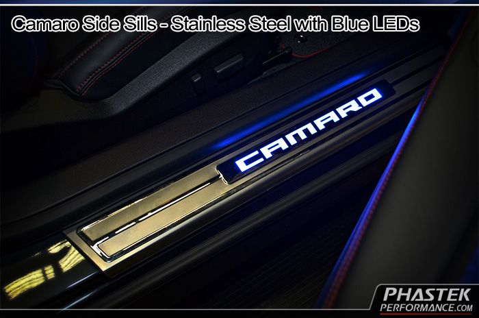 Blue Interior Lighting Kit With Door Sills By Phastek 2010 2013 Camaro