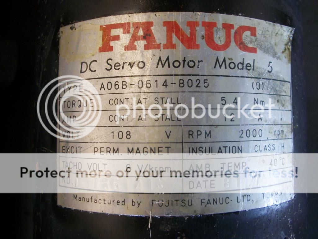 FANUC DC SERVO MOTOR 5 A06B 0614 B025 A06B0614B025  