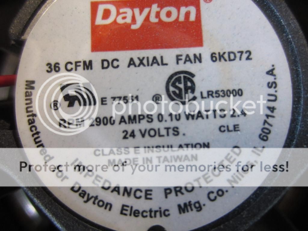   OF 2 MOUNTED 36 CFM DC DAYTON AXIAL FAN 6KD72 MITSUBISHI CNC  