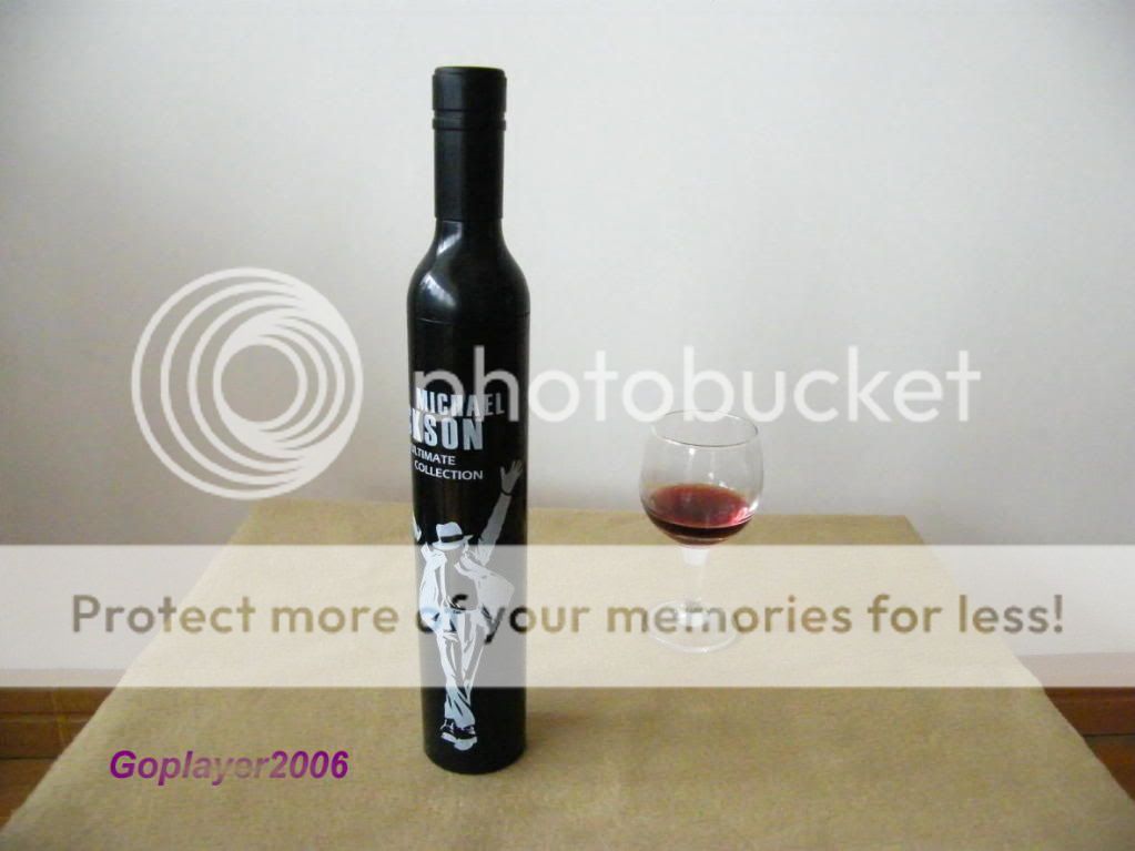 Michael Jackson Bottle Umbrella Black + 2 FREE MJ Rings  