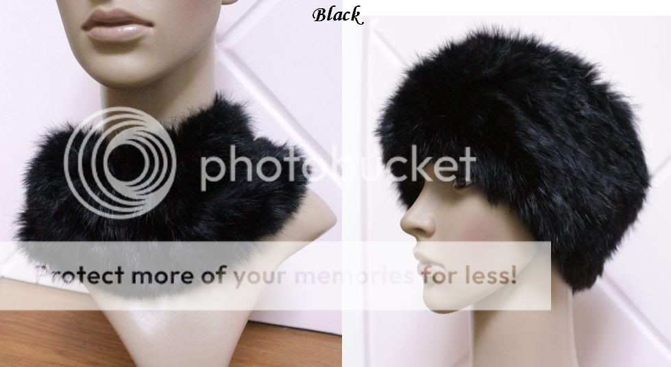 Knit fur neck warmer hair band head band/scarf/hat/  