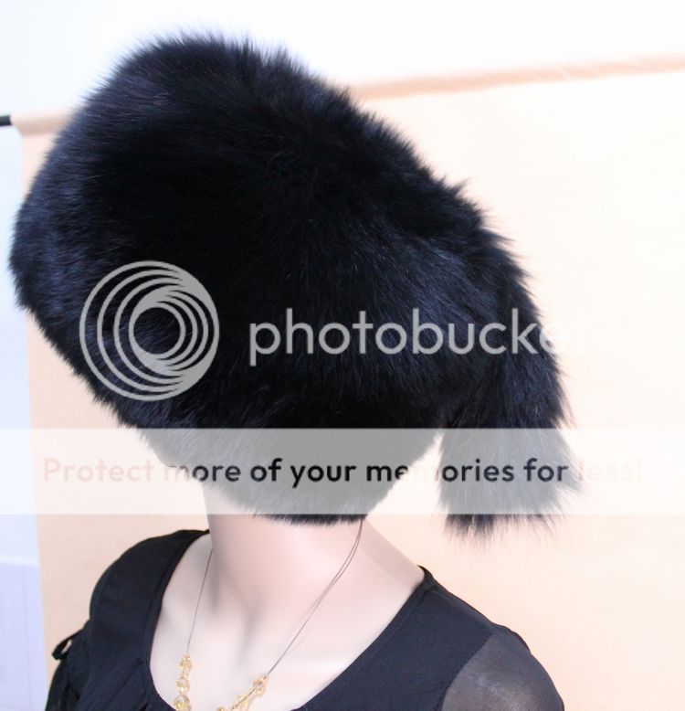 Top quality genuine fox fur silver fox fur hats/caps  
