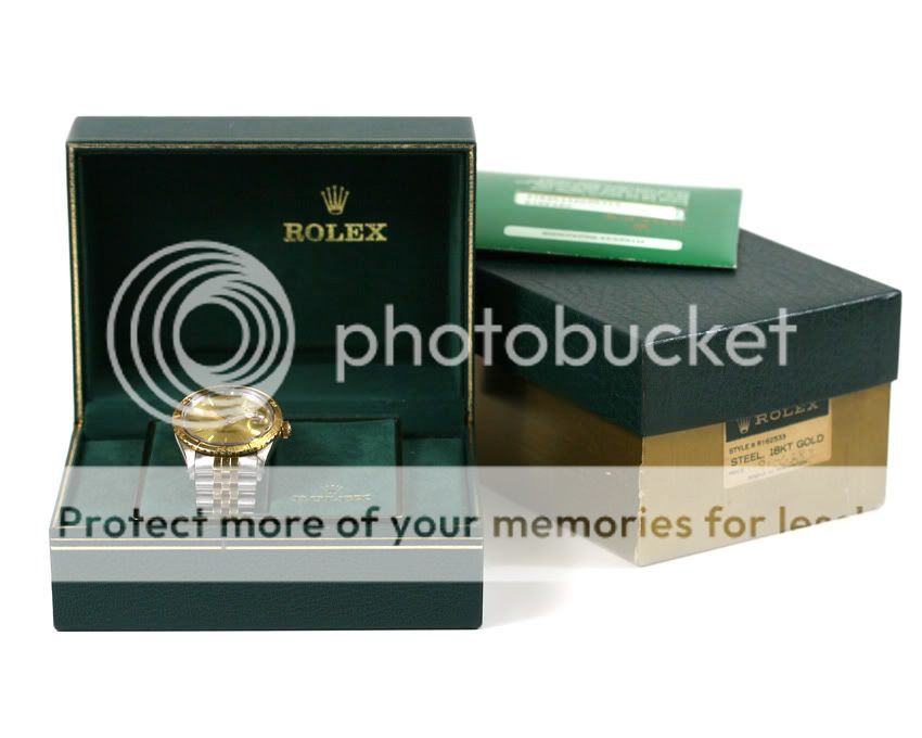 ROLEX DATEJUST 16253 18k GOLD & STAINLESS STEEL THUNDERBIRD WITH BOX 