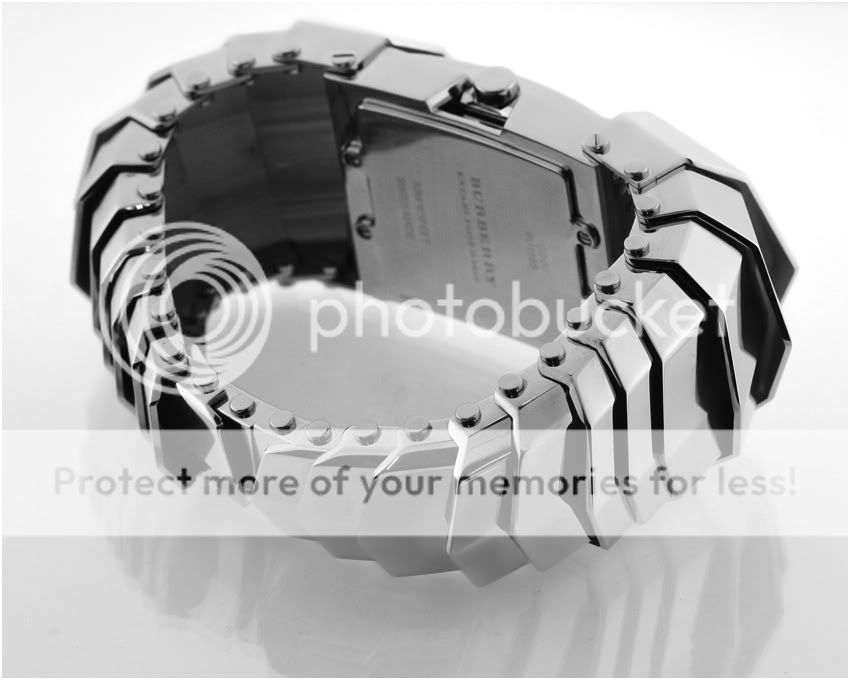 BURBERRY STAINLESS STEEL WATCH * BU1585 * WEIRD   SICK   DIFFERENT 